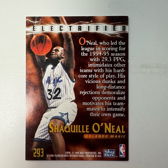 SkyBox Electrified O'Neal Trading Card - Picture 2 of 2